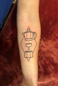 Elementi geometrici con tatuaggi braccia maschili su elementi geometrici neri tatuaggio immagini