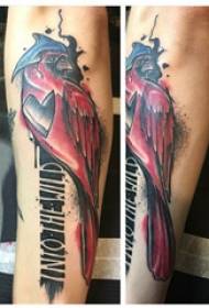 Tatuada birdo, knabo, brako sur birdo de tatuaje