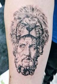 Imatge de tatuatge de braç braç de braç a lleó i imatge de tatuatge de personatges
