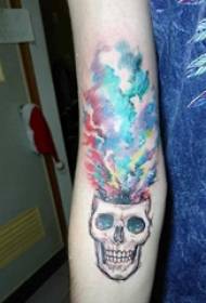kranium tatovering pige arm på kraniet tatovering billede