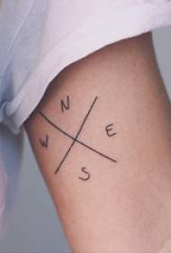 Слика за руку материјал за тетоважу девојке и линија за тетоважу слова
