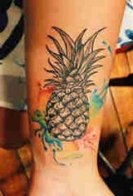 Dyara tattoo, ruoko rwemukomana, pineapple tattoo mufananidzo