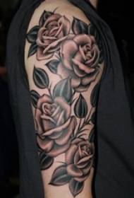 Braccia maschili europee e americane di Rose Tattoos su Rose Small Fresh Tattoo Picture
