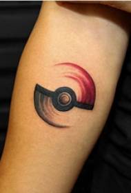 Bahan tato lengan, lengen lanang ing lengen, gambar tato bal sing duwe warna