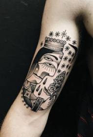 Tattoo de wêneya boy boy ya li ser boyaxa alternatîf karaktera alternatîf