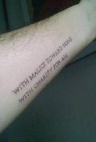 Tattoo English English мужская рука на черной английской татуировке