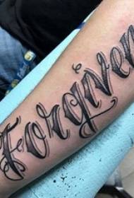 Doodle tetoválás kar férfi hallgató kar fekete angol tetoválás kép