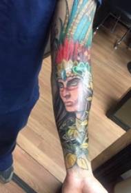 Indian tattoo boy's arm on Indian tattoo classic pattern