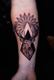 Arm tattoo picture boy arm on vanilla flower and deer tattoo picture