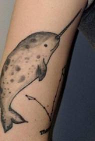 Tattoo Aarm Meedchen Meedchen Aarm op schwaarzt Dier Tattoo Bild