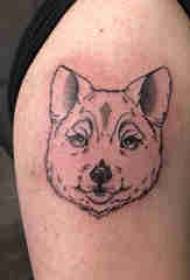 Baile Animal Tattoo Мужской Студент Рука Зарисовка Татуировки Baile Animal Tattoo Изображение