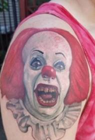Bracciu studente masciu di tatuaggio di clown nantu à tatuaggi di clown
