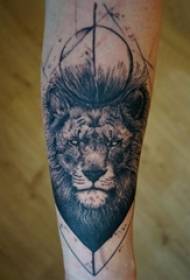 Tattoo arm set male arm on black lion tattoo picture