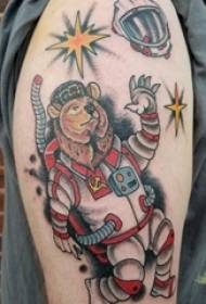 Tatuiruotės berniuko rankena ant meškos tatuiruotės modelio