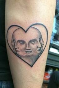 Tatuaggio personaggio totem studente maschio braccio tatuaggio personaggio ritratto tatuaggio immagine