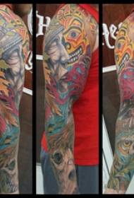 Japanilainen perinteinen tatuointikuvio, perinteinen tatuointikuvio pojan käsivarteen