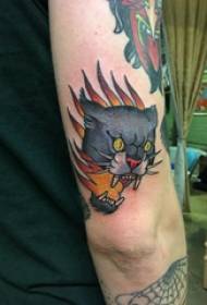 Leopard head tattoo boy painted on leopard head tattoo picture