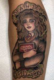 Character portrait tattoo picture boy character on colored character tattoo picture