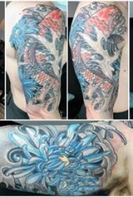 Japansk stil krysantemum tatuering