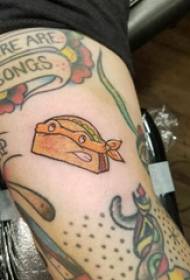 रंगीत सँडविच टॅटू चित्रावरील फूड टॅटू मुलाचा हात