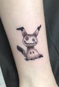 Hình xăm Pikachu hình cô gái cánh tay biểu mô carduette hình xăm