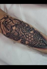 Парусная татуировка рука мальчика на парусной татуировки рисунок