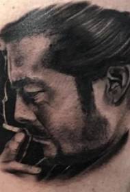 Карактер портрет тетоважа карактер скица слика на машки карактер на раката