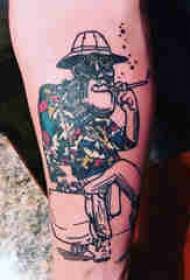 Cartoon character tattoos male character with colored cartoon characters tattoo pictures