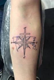 纹身指南针 女生手臂上指南针纹身图片