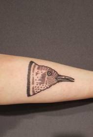 Tattoo bird girl bird creative tattoo on the arm