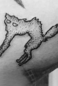 U bracciu di u tatuu di u tatu animale di Baile nantu à u ritrattu di u tatuu di l'animali neru