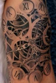 Bag arm gear tattoo boy arm on creative gear tattoo picture
