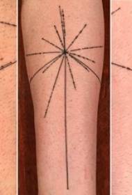 Prosta linia tatuaż dziewczyny ramię na prostym obrazie tatuaż szkic tatuaż linii