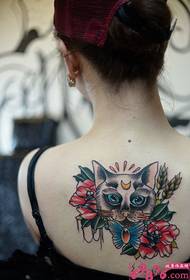 ქალი უკან მიმზიდველი Haikou City კომეტა ადამიანი კრეატიული tattoo სურათის სურათი