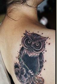un tatuaggio chiave gufo posteriore Schema raccomandato