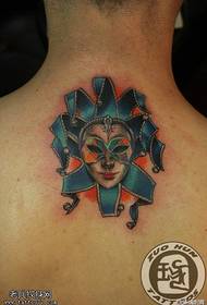 Back colored clown tattoos are shared by the Tattoo Hall