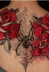 moda feminina volta linda rosa aranha tatuagem padrão imagem