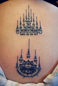 tilbage klassisk thailandske tatovering tatovering