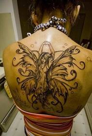 sexy bellezza ritratto angelo tatuaggio