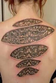 reloxo de nena tamaño de reloxo incorporado patrón mecánico de tatuaxe