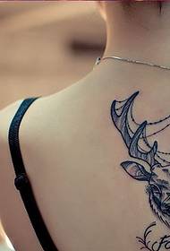ubuhle art elk ikhanda emuva tattoo isithombe