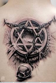 imagen de patrón de tatuaje de cadena de hierro dominante dominante