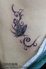 Esquena bell model de tatuatge de vinya de papallona