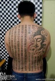 Pattern ng pagmumuni-muni ng Buddha tattoo pattern