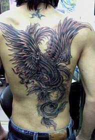 jonges werom grutte klassike prachtige Phoenix tattoo-ôfbylding