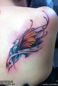 helle elegante Schmetterling Tattoo Muster