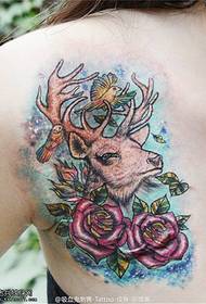 Terug Kleur Antelope Rose Tattoo foto