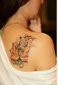 ritornu femminile moda di culore di lotus tatuaggi di stampa
