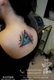 color personalitzat patró de tatuatge d'ulls de Déu