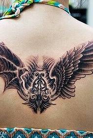 Tattoo sciathán deas deas cailín ar ais